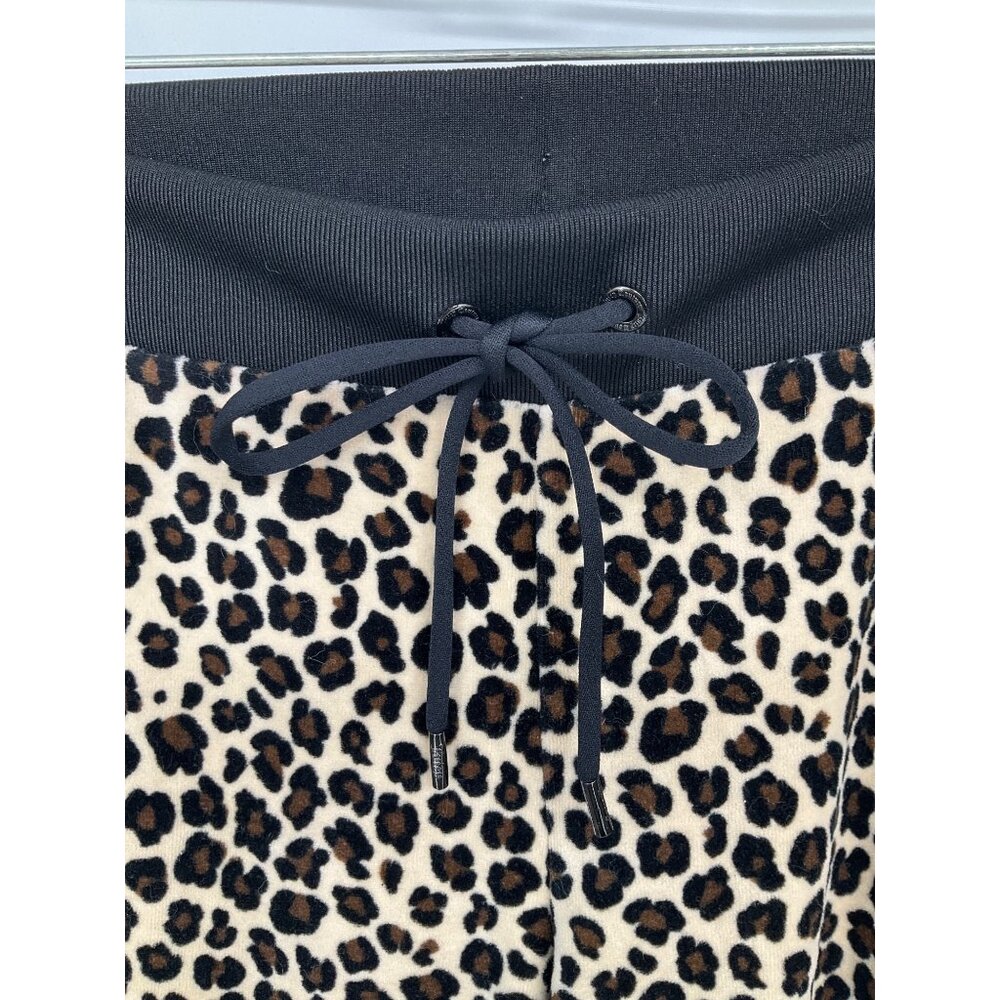 Juicy Couture size Medium Leopard Cheetah sweatpants Black Brown - Picture 3 of 8